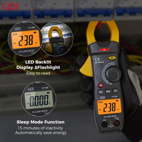 Must Have All In One Digital Clamp Meter With O Shaped Jaw Auto Range Voltage Tester Backlight And Flashlight for AC and DC