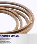 Beefy Aramid V Belt For Lawn Mower Decks 52 Inch One Half Inch Wide 132 Inch Long Replacement, close-up of aramid cords