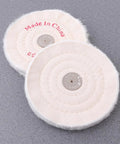Two Pack 6 Inch White Cloth Polishing Wheels For Jewelry And Metal Buffing, Heavy Duty Buffing Wheels For Stainless Steel And Aluminum