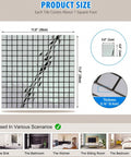 10 Sheet Stainless Steel Peel And Stick Backsplash Tiles For Kitchen 3D Plaid Silver Accent Wall Panels product size details
