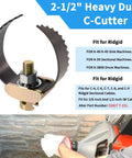 Professional Grade Heavy Duty 2 Inch C Cutter Drain Cleaner Tool with sharp spiral blade for grease removal
