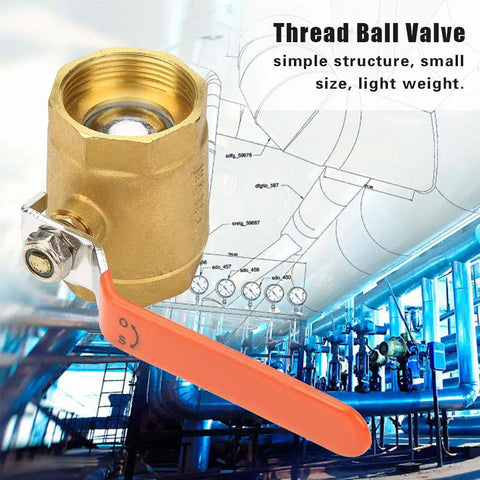 Heavy Duty Brass Ball Valve DN40 For Kickin Up Water Oil And Gas Flow Pro Grade Plumbing Fitting with orange handle