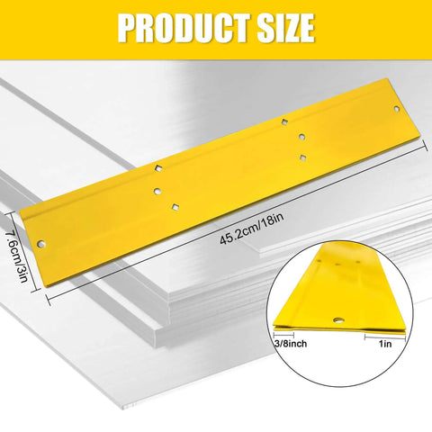 Heavy Duty 18 Inch Sheet Metal Bender Hand Tool For Duct Bending And Folding, Rust Resistant 16-Gauge Steel, yellow tool size chart