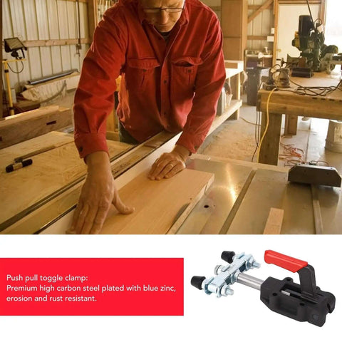 Heavy Duty Double Headed Toggle Clamp for Metalworking Woodworking Drilling Grinding and Welding built tough from carbon steel