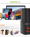 Dual Universal USB Travel Power Adapter With Dual USB Ports For Worldwide Use In 150 Plus Countries Includes US UK EU CN AU NZ Travel Ready For Your Phone Tablet And Other USB Chargers, black