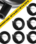 Automotive Silicone Vacuum Hose Kit With 3Mm 4Mm 5Mm 6Mm 8Mm 10Mm Inner Diameters Six Black High Temp Silicone Hoses