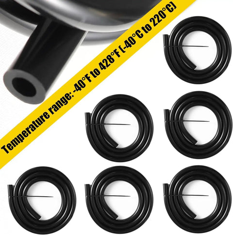 Automotive Silicone Vacuum Hose Kit With 3Mm 4Mm 5Mm 6Mm 8Mm 10Mm Inner Diameters Six Black High Temp Silicone Hoses