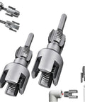 Integrated Internal And External Pipe Threading Tool For One Half Inch And Three Quarter Inch PVC Pipes, Pro Grade Quick And Easy Thread Cutter For Electric Drill, All In One PVC Thread Maker Tool With Precise Cutting And Durable Build.