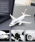Malaysia 1/400 Scale Airplane Model Kit, Alloy Body With Plastic Base, No Assembly Required, Great For Collectors And Display