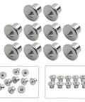 Dead On Precision Steel Dowel Centers, 10 Pack Workshop Markers for wood joint alignment, chrome plated steel, 6mm to 12mm sizes.
