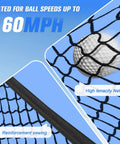 10x7 Ft Golf Hitting Net with Stitched Triangular Side Barriers and Ball Collection System for Backyard and Indoor Use, Quiet Target Cloth
