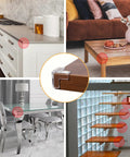 Premium Heavy Duty Silicone 24 Pack Corner Protectors For Sharp Tables And Counters used on various furniture edges to enhance safety.