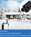 Pipe Insulation Foam Tube Three Eighths Inch ID One Inch OD Approximately One Meter Long For DIY Projects in snowy setting