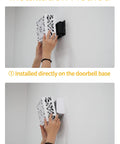 Installing Large White Doorbell Chime Cover Box For Wall Mount, Decorative Wood Piano Paint Design, Easy Install on wall