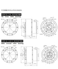 Installation drawing of Servo Reduction Motor With Brake And Dual Encoder Planetary DC Permanent Magnet Motor MG8016E I24B B RS485