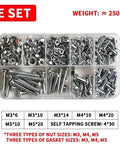 Boss Level Nuts And Bolts Screw And Washer Combo Kit For No Sweat Diy Furniture Household And Electronics Repair With Corrosion Resistant Anti Slip Coated Hardware, assorted sizes included.