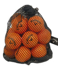 Soft Flight Foam Practice Golf Balls 9 Pack Orange With HEX Dimples in mesh bag for indoor outdoor use