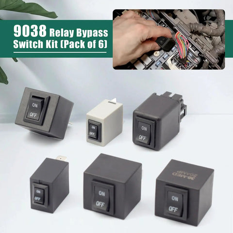 9038 Fuel Pump Relay Bypass Master Kit Pack Of 6 Gearhead Friendly Relay Tester Diagnostic Scan Tool Bypass Switch Kit