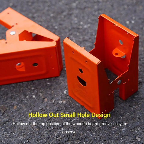 Heavy Duty Cut Off Saw Horse Brackets 2 Pack Cold Rolled Steel Mechanical Workbench Jacks with hollow out design for secure timber clamping.