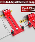 Thin Rip Jig with Safety One Way Roller Bearing and Three Pulleys for Safe Repetitive Narrow Strip Cuts, Extended Size Range