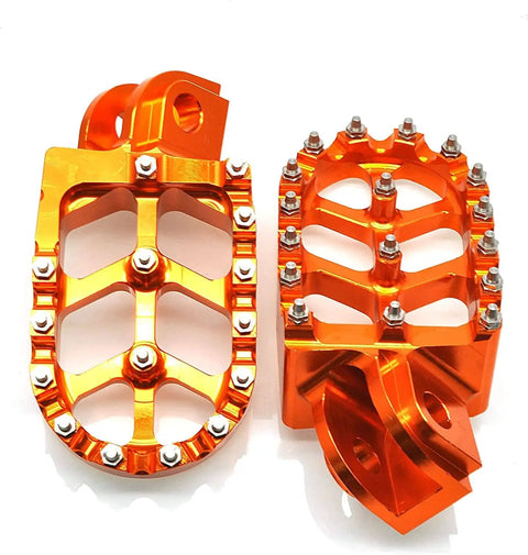 Dope Orange CNC Dirt Bike Foot Pegs For KTM Adventure Motorcycles 2001 To 2018 Durable Aluminum Foot Pedals front view