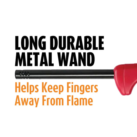 Long Wand Utility Lighters 4 Pack In Assorted Colors For Grills Fireplaces And Candles Durable Metal Shaft Safe Reach
