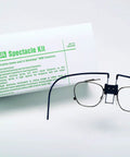 Spectacle Kit For Advantage 3000 Respirator Mask Silicone Black Standard Fit Replacement Eyewear Frame next to packaging box