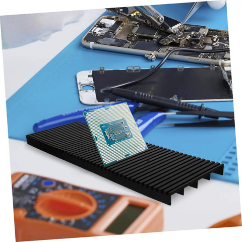 Anti Static Circuit Board Rack And Handy Lightweight PCB Holder for secure storage with soldering tools in background