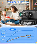 Instant Print Kids Camera For Fun Photos And Videos 10X Digital Zoom 2.4 Inch LCD Screen Flashlight Time Lapse Burst Mode DIY 21 Cute Frames 8 Mirror Effects 6 Filters, black kids camera in use