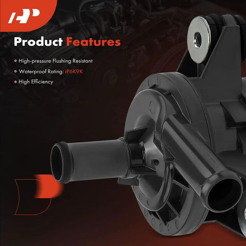 Universal Engine Electric Water Pump Compatible With Toyota Rav4 2016 2018 And Lexus Nx300h 2015 2021, close-up showing features and material.