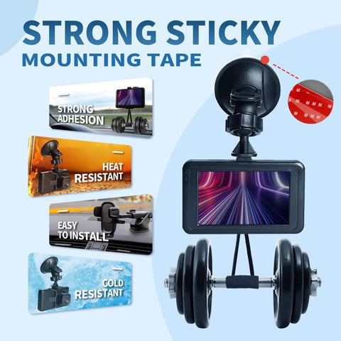 Six Pack Dash Cam Adhesive Pads Set For Car Heavy Duty Heat Resistant Double Sided Tape features strong sticky mounting tape