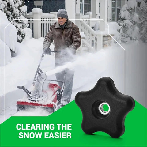 Heavy Duty Snowblower Handle Knob Lock Kit AEE6-114-3779 Fits 621 721 R E QZR Models, black plastic knob on snowblower handle