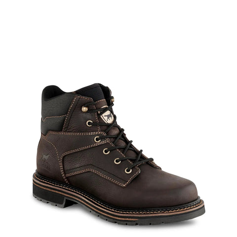 Kittson 6 Inch Steel Toe Work Boot For Men Brown Leather Slip Resistant Outsole Electrical Hazard Rated ASTM F2413 18 Compliant