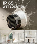 zouzai 3 Inch LED Recessed Lights Anti-Glare, 5CCT, Dimmable, White 4 Pack in wet location, water splashing, suitable for kitchens.