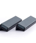 Magnetic 4 Inch Vise Jaws Set With Soft Rubber Pads, Universal Protector Pads, black aluminum set with textured grey surface