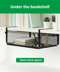 Under Desk Organizer With Heavy Duty C Clamp, Adjustable Height Keyboard And Mouse Shelf, Carbon Steel Black under bookshelf
