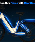 Beast 1000W Peak Electric Bike For Adults With 22 MPH Top Speed And 60 Mile Range, 26 Inch Commuter E Bike with step-through frame