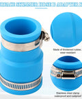 Pool Vacuum Hose Adapter Kit For 1.5 Inch Hoses With Plug And Play 1.25x1.5 Inch Rubber Connector And Stainless Steel Clamp
