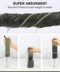 Ultra Compact Microfiber Travel Towel for gym beach camping super absorbent demonstration with clear water jug and towel
