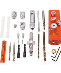 Integrated Aluminum Profile Drill Jig For Automated Assembly Lines, time-saving tool with anodized finish shown in full set view