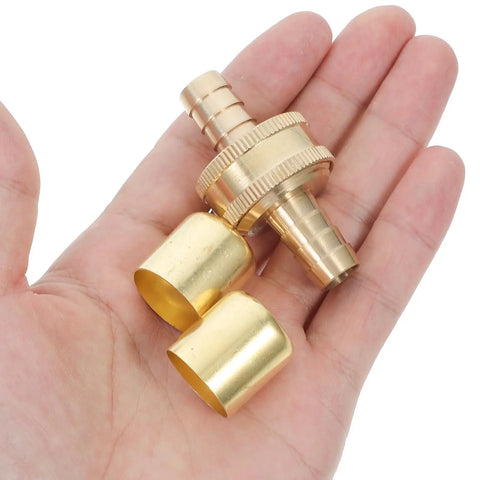Ditch The Leaky Hose Old Fittings And Grab This Brass 1/2 Inch Barb Repair Kit With Secure Fixing Ring For Super Durable Car Washing And Garden Water Connection That Is Just The Thing You Need brass hose repair kit in hand