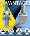 12 Pack 3/8 Inch Swivel Joint Connectors For Threaded Rod Hangers, Adjustable Swivel Attachments, Heavy Duty Strut Channel Hanger Set With 3/8-16 Threads, Go-To For Sprinkler Lines, Electrical Installations, And DIY Projects, stainless steel swivel joint detail