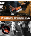 Cordless Electric Grease Gun Kit With Dual 2.0Ah Batteries And Bright LED Light, 12,000 PSI used for vehicle maintenance
