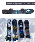 Rock Solid Aluminum Wall Mount Snowboard Rack With Hella Secure Eva Grip Pads To Keep Your Boards Locked Down Safe For Garage Or Home Storage Layouts Includes Two Heavy Duty Rack Units displaying multiple snowboards in snow.