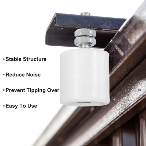 Two Pack Slide Gate Guide Rollers Roll Smooth Three Inch Nylon Rollers installed on gate for smooth sliding support.