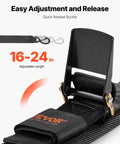 Close-up of Beefed Up Heavy Duty Boat Trailer Transom Straps 2 Pack showing quick release buckle and length adjustment.