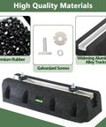 Floor Mounting Base Pad Kit For 9000 To 24000 BTU Air Conditioners And Heat Pumps showing rubber pad and aluminum rail