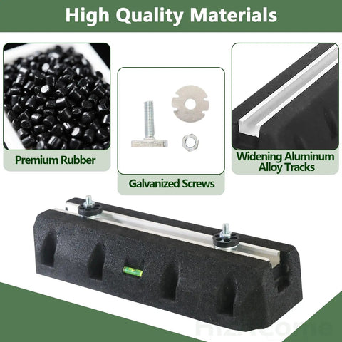 Floor Mounting Base Pad Kit For 9000 To 24000 BTU Air Conditioners And Heat Pumps showing rubber pad and aluminum rail
