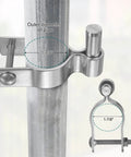 Built Tough Heavy Duty Gate Hinge Set For One And Seven Eighths Inch Chain Link Fence 304 Stainless Steel Rust Proof