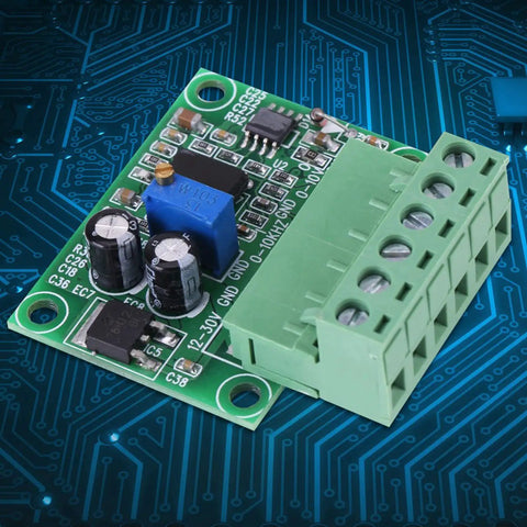 Plug And Play Frequency To Voltage Converter Module 0 To 10 kHz To 0 To 10 V Analog Output For PWM Control Of PLC And VFD Inverter Systems Digital Analog Converter Board With 5 mA Current Output on circuit board